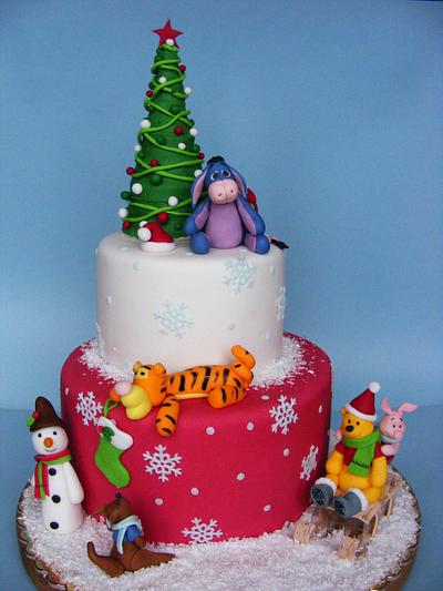 Winnie the Pooh Christmas cake - Cake by Bubolinkata