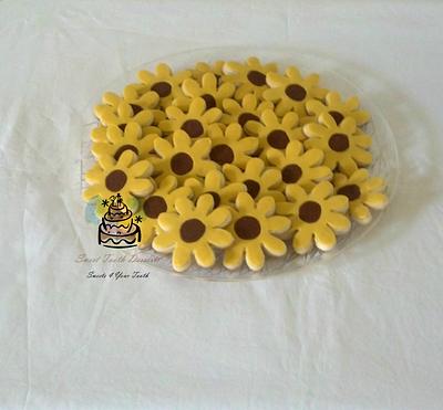 Sun Flower Birthday Cookies - Cake by Carsedra Glass