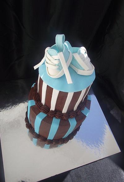 Baby Converse Shower Cake! - Cake by Jacque McLean - Major Cakes