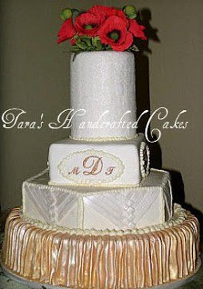 poppy wedding - Cake by Taras Handcrafted Cakes