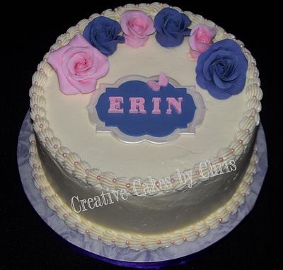 Pink and Purple Roses - Cake by Creative Cakes by Chris