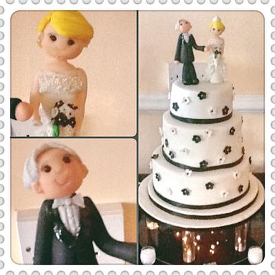 Black and white modern wedding cake - Cake by Vicky