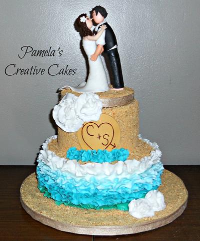Beach Themed Wedding Celebration - Cake by Pamela Sampson Cakes