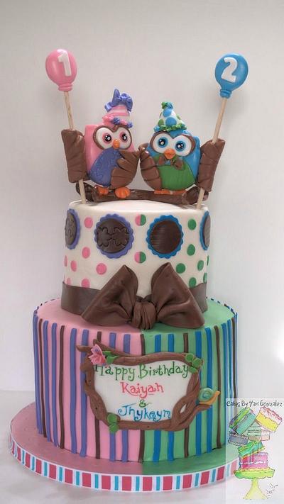  It's A Double Hoot Hoot Birthday!  - Cake by Yari 