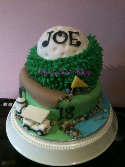 Topsy Turvy golf  - Cake by sarahtosney