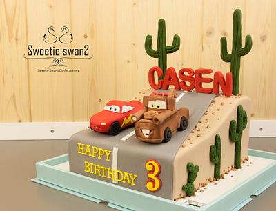 Mater & Mcqueen desert cake - Cake by Phyllis Leung