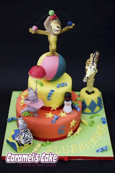 Madagascar 3 - The party - Cake by Caramel's Cake di Maria Grazia Tomaselli