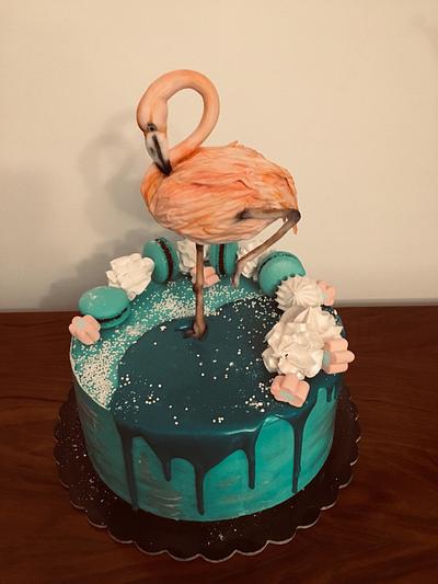Flamingo bird - Cake by Childhoodoven