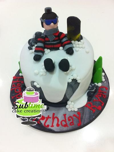 SNOW BOARDER CAKE - Cake by Sublime Cake Creations
