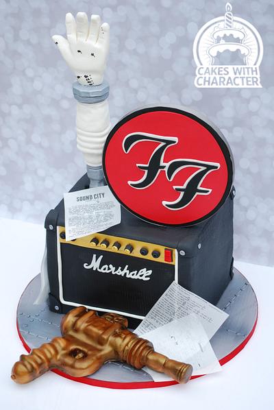 Foo Fighters themed celebration cake - Cake by Jean A. Schapowal