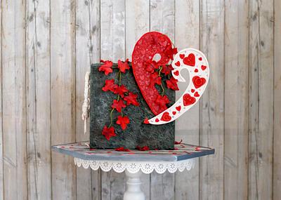 Caker buddies valentine collaboration- wall of Love  - Cake by Archana