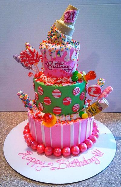 Candy and Ice cream cake - Cake by Heycupcakebham