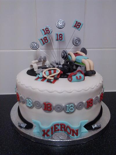 18th gym cake for Aston villa fan - Cake by Terrie's Treasures 