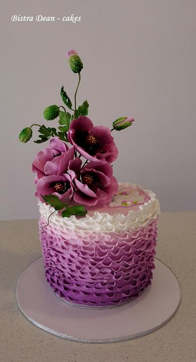 Purple poppies  cake  - Cake by Bistra Dean 