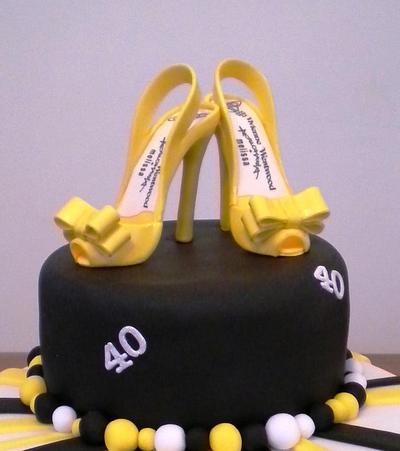Birthday cake for a shoe fanatic...! - Cake by Fiona Williamson
