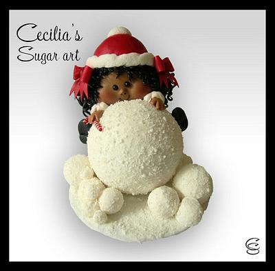 Snowball Girl - Cake by Cecilia