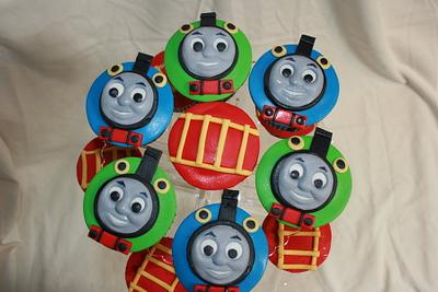 Thomas and Percy Cupcakes - Cake by Rachel