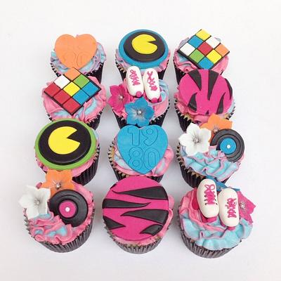80s Cupcakes - Cake by Claire Lawrence