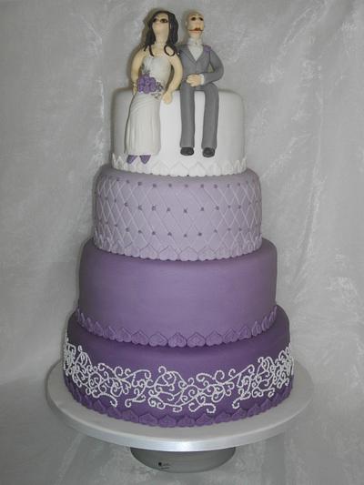 Parma violet wedding cake - Cake by Mandy