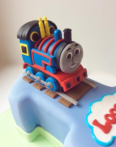 Thomas The Tank Engine number 1 cake - Cake by Lizzie Bizzie Cakes