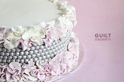 Pearls and Ruffles - Cake by Guilt Desserts