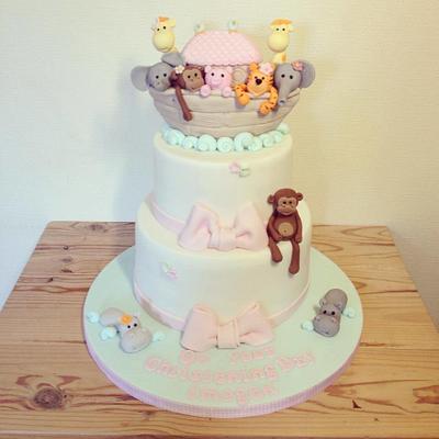 Noah's Arc christening cake - Cake by Rachel Manning Cakes