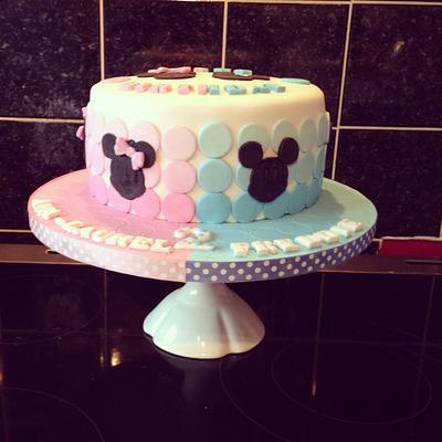 Minnie mickey pretty twins Cake  - Cake by AnnasCakeDelights