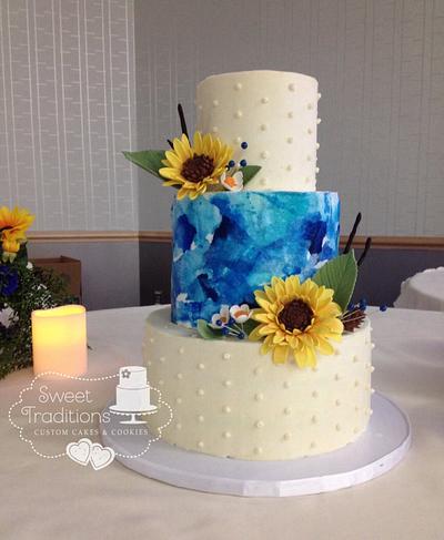 Sunflower blue - Cake by Sweet Traditions