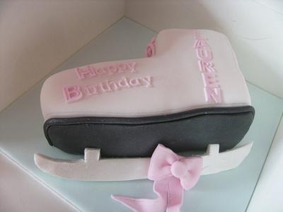 Ice Skate cake  - Cake by Tracey