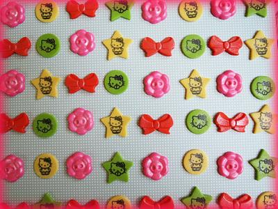 Hello Kitty mini cupcake toppers - Cake by Renee Daly