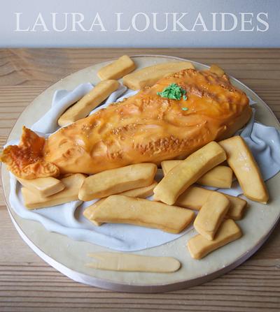 Fish & Chips Cake - Cake by Laura Loukaides