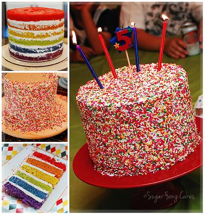 Rainbow Sprinkles - Cake by lorieleann