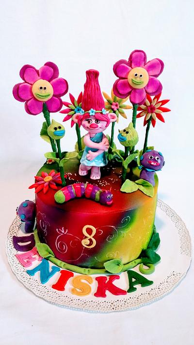 Poppy troll - Cake by alenascakes