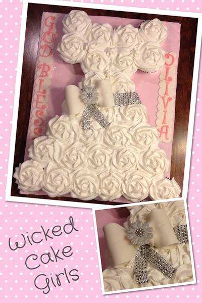 Communion dress - Cake by Wicked Cake Girls