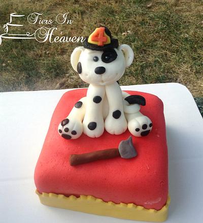 Dalmatian Puppy FireFighter Cake - Cake by Edible Sugar Art