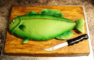Fish on Cuttingboard Cake - Cake by amsegu