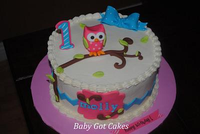 Pink Owl - Cake by Baby Got Cakes