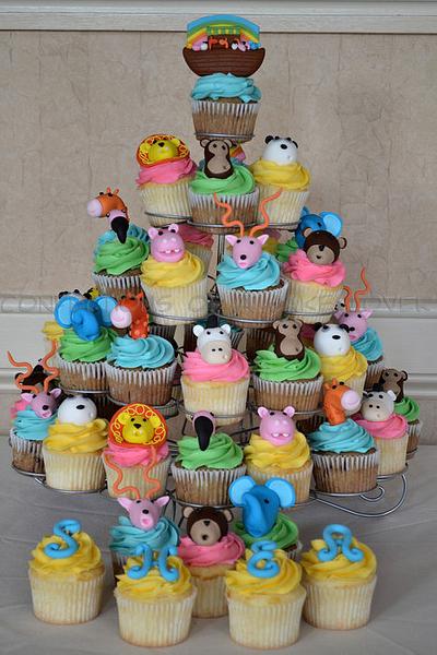 Noah's Ark Baptism Cupcakes - Cake by Confections of a Cake Lover
