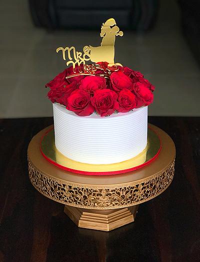 Wedding cake in whipped cream - Cake by Ruby Rajagopal 