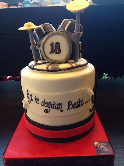 Drum set birthday cake - Cake by Cake Lounge 