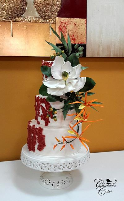 southern magnolia cake - Cake by Chickadee Cakes - Sara