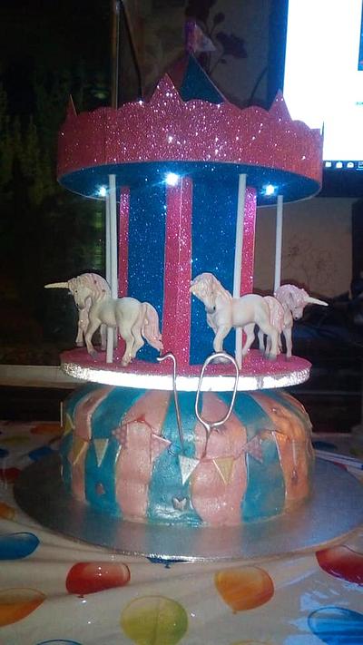 carousel cake - Cake by Sharon collins