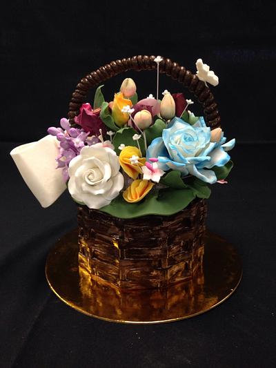 Flower basket cake - Cake by Jacqueline Ordonez