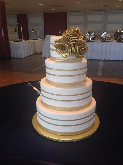 Gold Wedding Cake - Cake by Melanie Mangrum