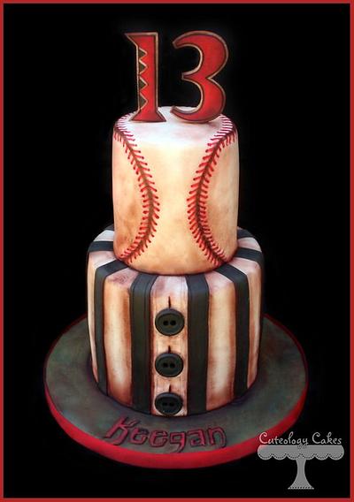 Vintage Baseball Cake - Cake by Cuteology Cakes 