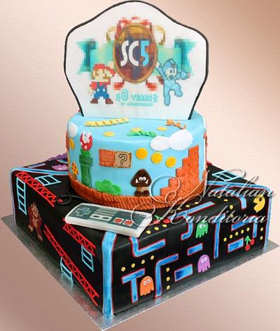 80's and 8bit Game Themed Cake - Cake by Natalian Konditoria