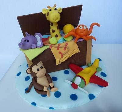 Toy box christening cake - Cake by Beccy Samworth