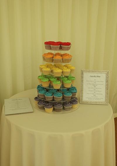 Rainbow Wedding Cupcakes - Cake by BluebirdsBakehouse