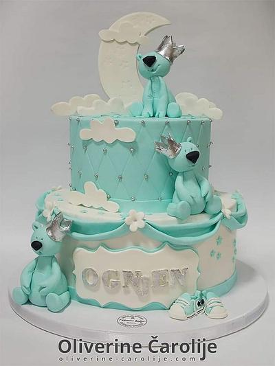 Teddy Cake for 1st birthday - Cake by Oliverine Čarolije 