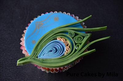Peacock Feather Cupcake - Cake by Mila - Pure Cakes by Mila
